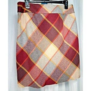 Talbots Wool Tweed A Line Midi Skirt  Women's Size 10 Multicolor